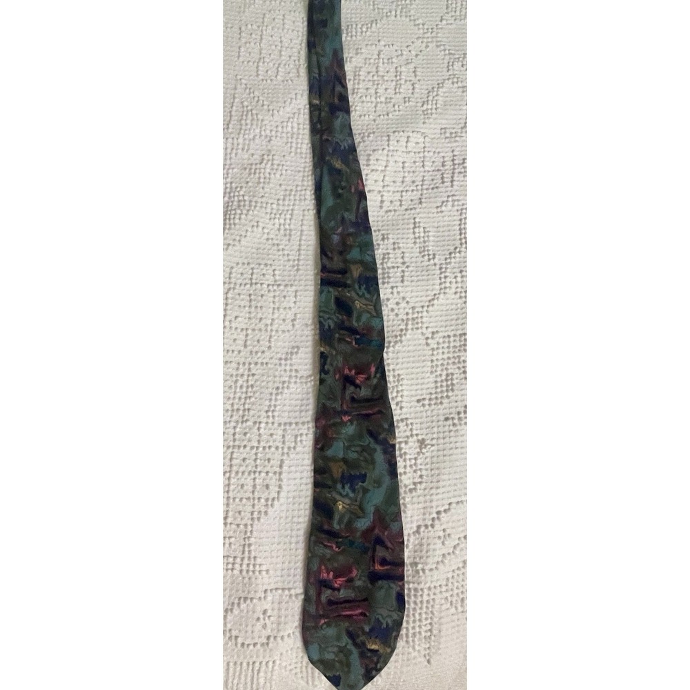 Vtg Jerry J. Garcia Shaman Collection Four Tie Necktie Abstract Silk 100%